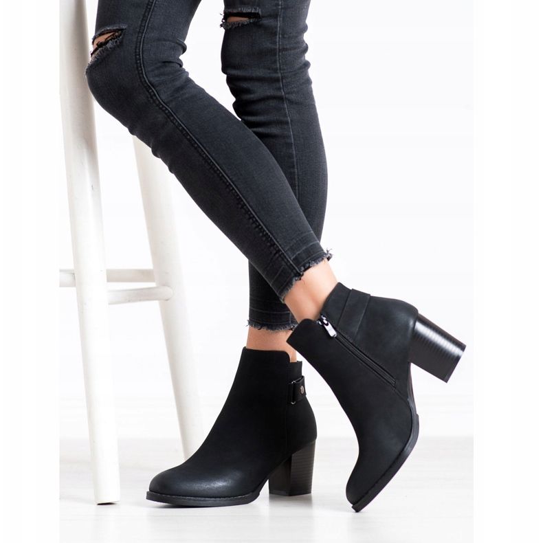 J. Star Bottes confortables sur un poteau le noir 2