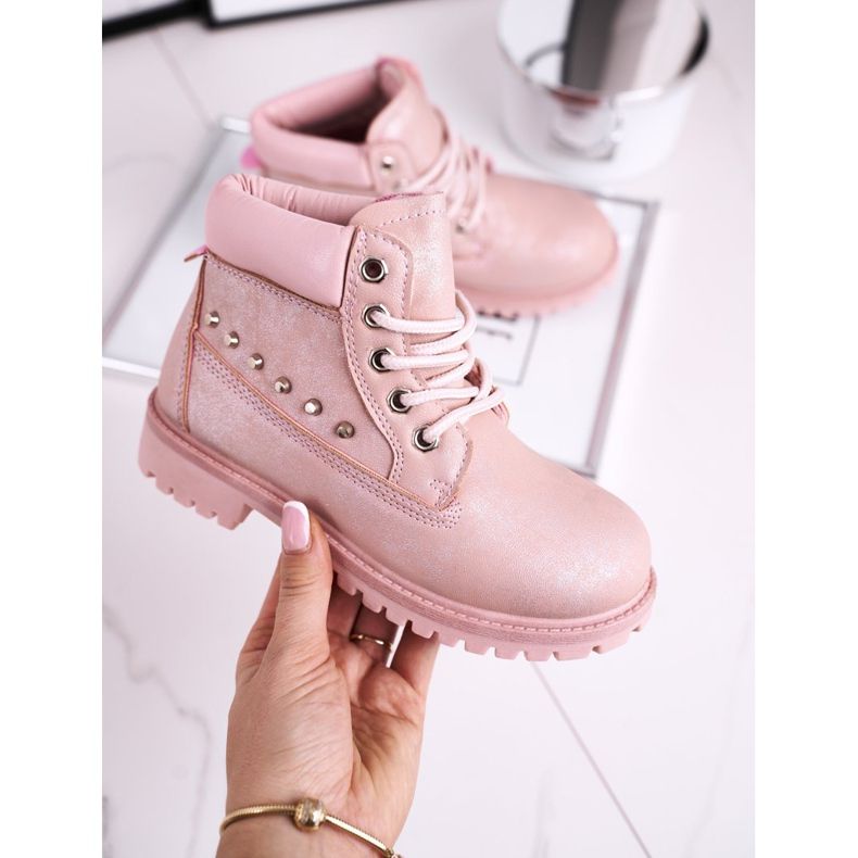 MSMG Bottines Chaudes Enfant à Clous Rose Gonzo 2 MSMG Bottines Chaudes Enfant à Clous Rose Gonzo 2