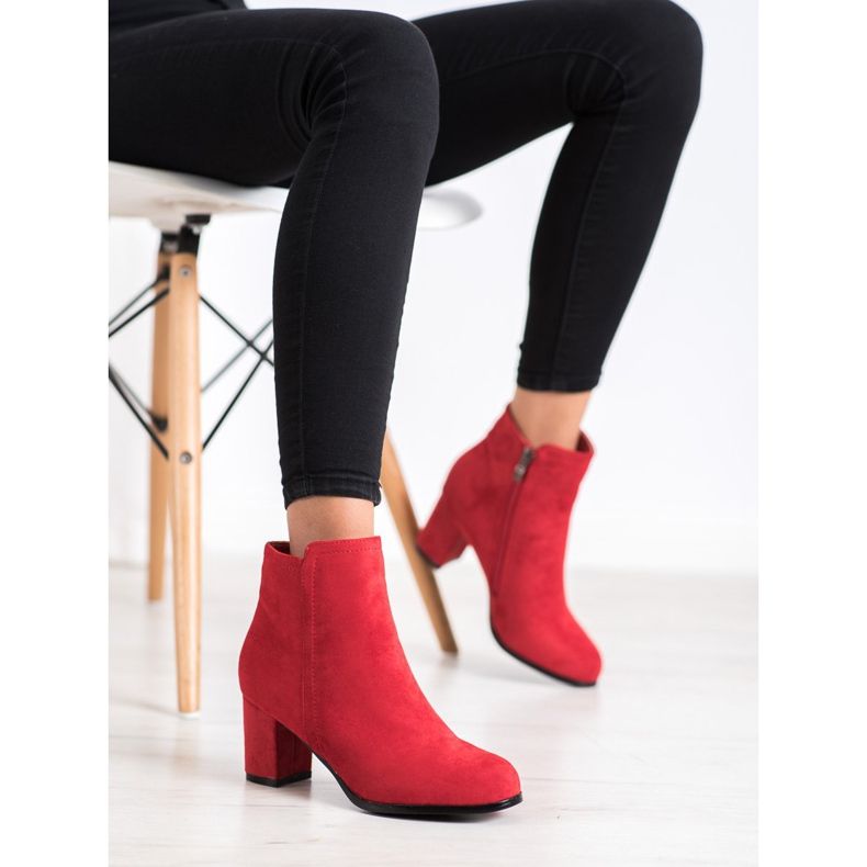 Wilady Bottes rouges à la mode 1