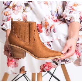 SHELOVET Cow-girls à Spitz brun 1