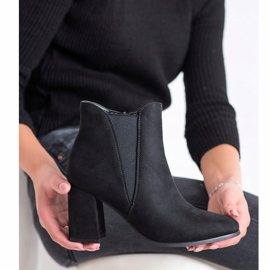 Lovery Bottines en daim avec fermeture éclair le noir 3