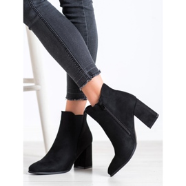 Lovery Bottines en daim avec fermeture éclair le noir 2
