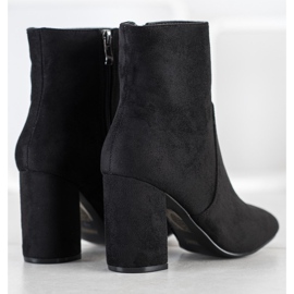 Diamantique Bottes en daim élégantes le noir 4