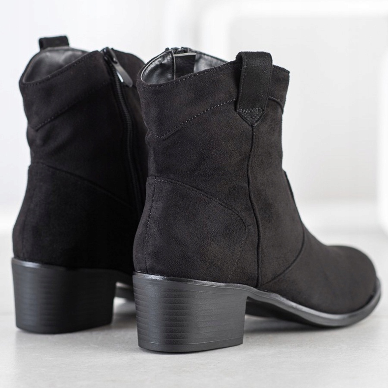 SHELOVET Bottes de cowboy noires 1