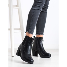 Gogo Bottes chaudes avec une fermeture éclair le noir 1