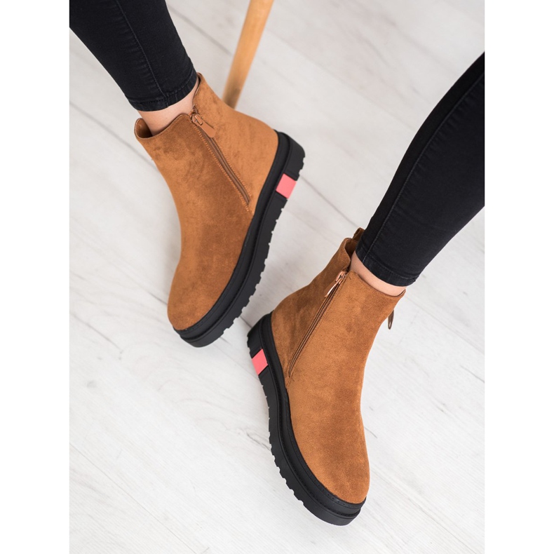 Seastar Bottes sur la plate-forme noire brun 1