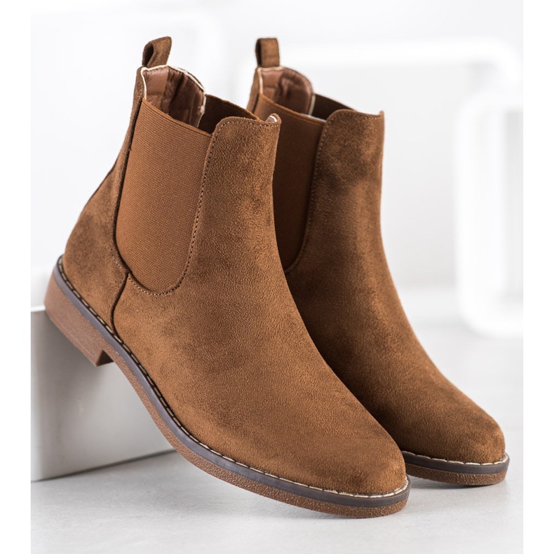 SHELOVET Bottines Chelsea camel brun 1 SHELOVET Bottines Chelsea camel brun 1