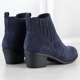 Camo Bottines en daim chaudes bleu marin 4
