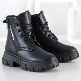 SHELOVET Trappeurs noirs à la mode 1