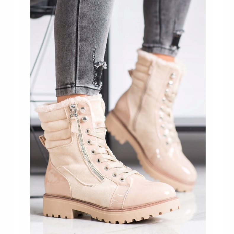 SHELOVET Trappeurs élégants avec réchauffement beige 1