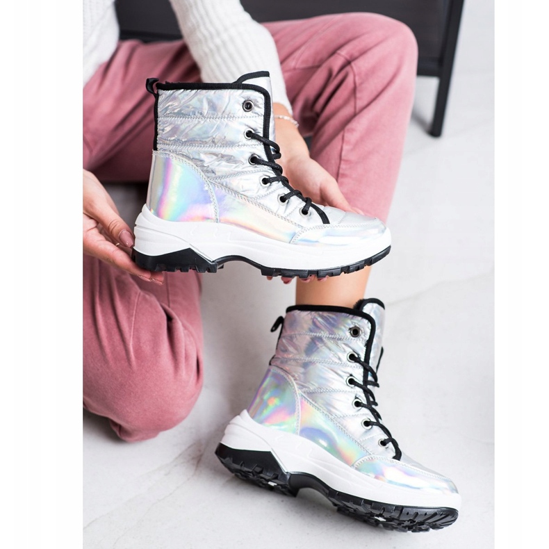 SHELOVET Bottes de neige Holo confortables blanc multicolore 1