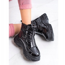SHELOVET Bottes de neige sur le curseur le noir 1 SHELOVET Bottes de neige sur le curseur le noir 1