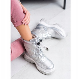 SHELOVET Bottes de neige argentées chauffantes 2 SHELOVET Bottes de neige argentées chauffantes 2