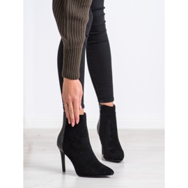 Small Swan Escarpins sexy à imprimé serpent noir 1