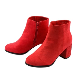 Bottines pailletées rouges sur le poteau Slatemark 2