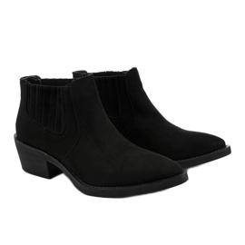 Bottines à enfiler en daim noir Liking le noir 2