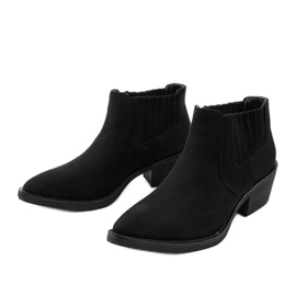Bottines à enfiler en daim noir Liking le noir 4