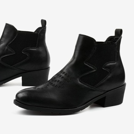 Bottes de cowboy basses noires de Fancyroot le noir 1 Bottes de cowboy basses noires de Fancyroot le noir 1