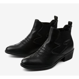 Bottes de cowboy basses noires de Fancyroot le noir 2 Bottes de cowboy basses noires de Fancyroot le noir 2