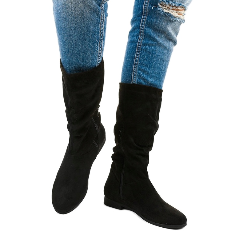 Bottes en daim pour femmes Bottes Russell noir 1