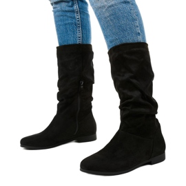 Bottes en daim pour femmes Bottes Russell le noir 2
