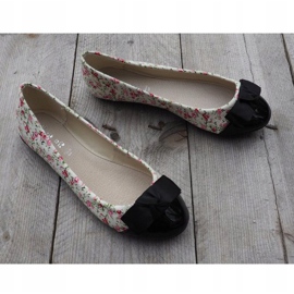 Ballerines Avec Noeud 6148 Coloré blanche 2