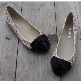 Ballerines Avec Noeud 6148 Coloré blanche 3