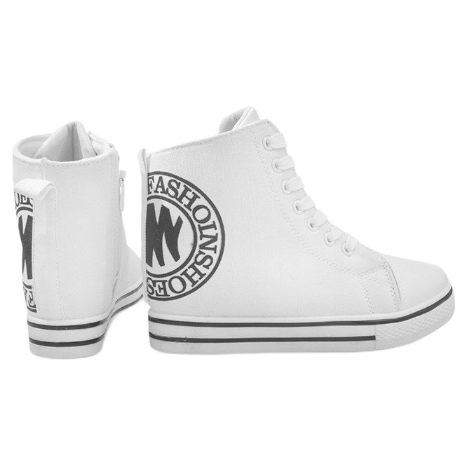 Baskets à la mode LT1608 Blanc blanche 1