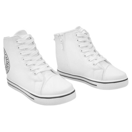 Baskets à la mode LT1608 Blanc blanche 2
