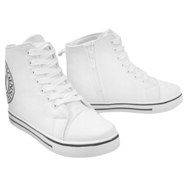 Baskets à la mode LT1608 Blanc blanche 3