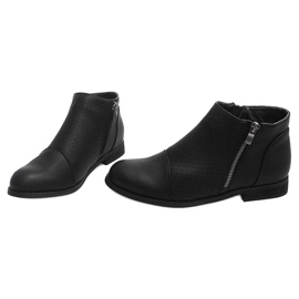 Bottines ajourées avec fermeture éclair H197 Noir 1