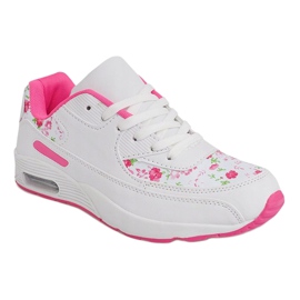 Baskets Flowers XT-18 Blanches rose 1