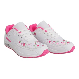 Baskets Flowers XT-18 Blanches rose 2