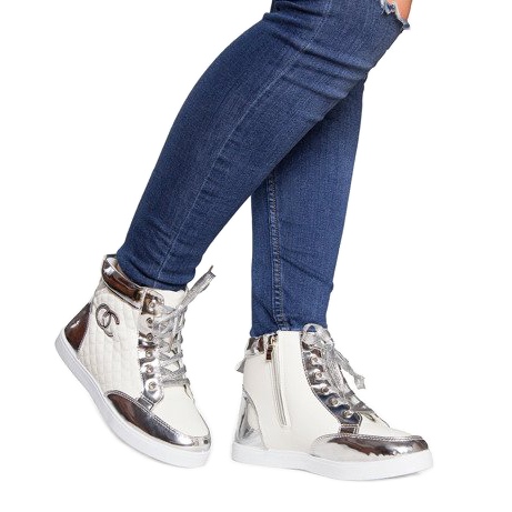 Baskets Montantes R17 Blanc blanche argent 1 Baskets Montantes R17 Blanc blanche argent 1