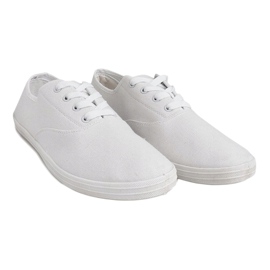 ZS-001 Baskets en textile blanc blanche 2