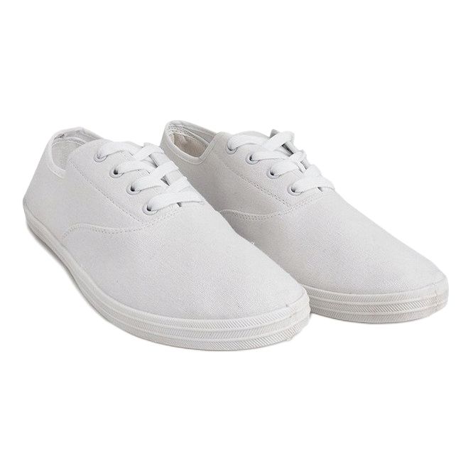 ZS-001 Baskets en textile blanc 2