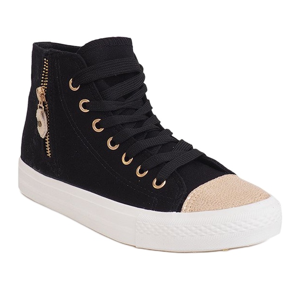 Baskets High Slider Hit Baskets H-11 Noir blanche 2