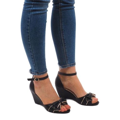 Sandales Compensées F1-43 Noir le noir 1