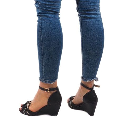 Sandales Compensées F1-43 Noir 2