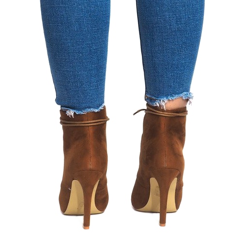 Bottines À Talons Hauts H253 Camel brun 1