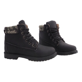 Bottes en bois isolées MD1710C Noir le noir 4