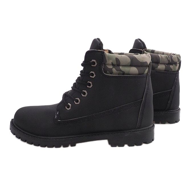 Bottes en bois isolées MD1710C Noir le noir 1