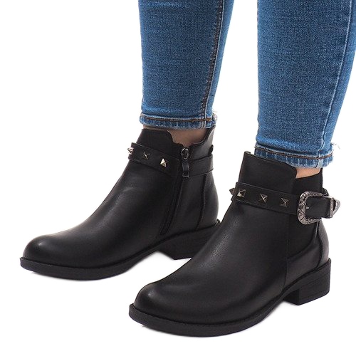 Bottines Chelsea solides et isolées CH-90 Noir 1