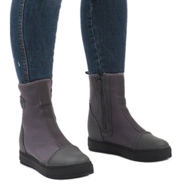Bottes fourrées grises BOK-1123 1