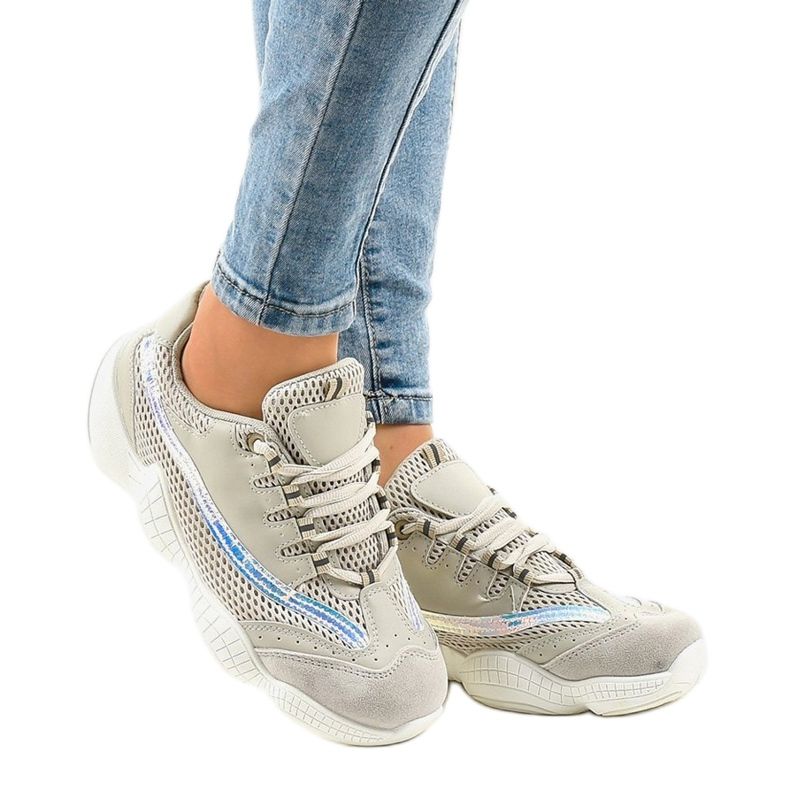 Baskets beiges MS523-8 1