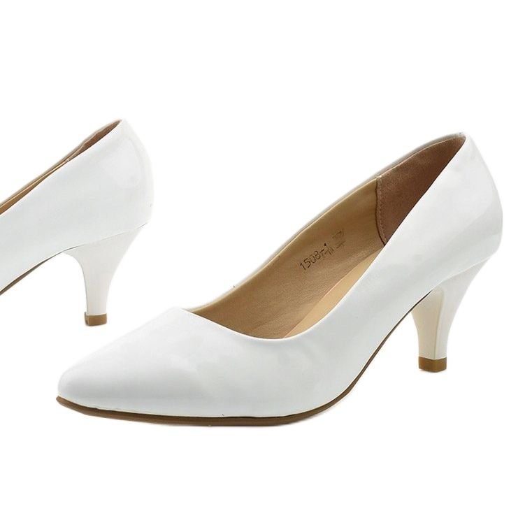 Escarpins classiques en canard Deloney blancs blanche 1 Escarpins classiques en canard Deloney blancs blanche 1