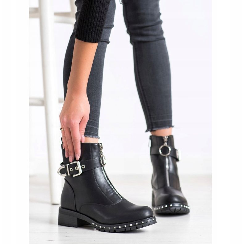 Kayla Travailleurs noirs élégants le noir 1