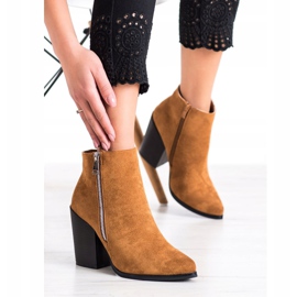 Marquiz Bottes chaudes avec une fermeture éclair décorative beige jaune 3