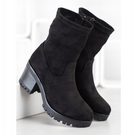 Flyfor Bottes hautes en daim le noir 2