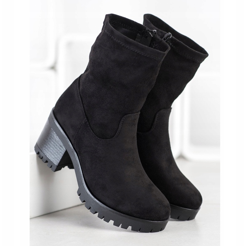 Flyfor Bottes hautes en daim noir 2